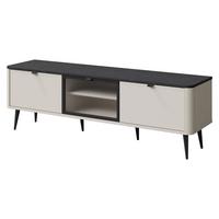 TV-ELEMENT Marly 2K1W RE12 - Kaschmir/Schwarz, Holzwerkstoff/Metall (160/52/40cm) - MIRJAN24
