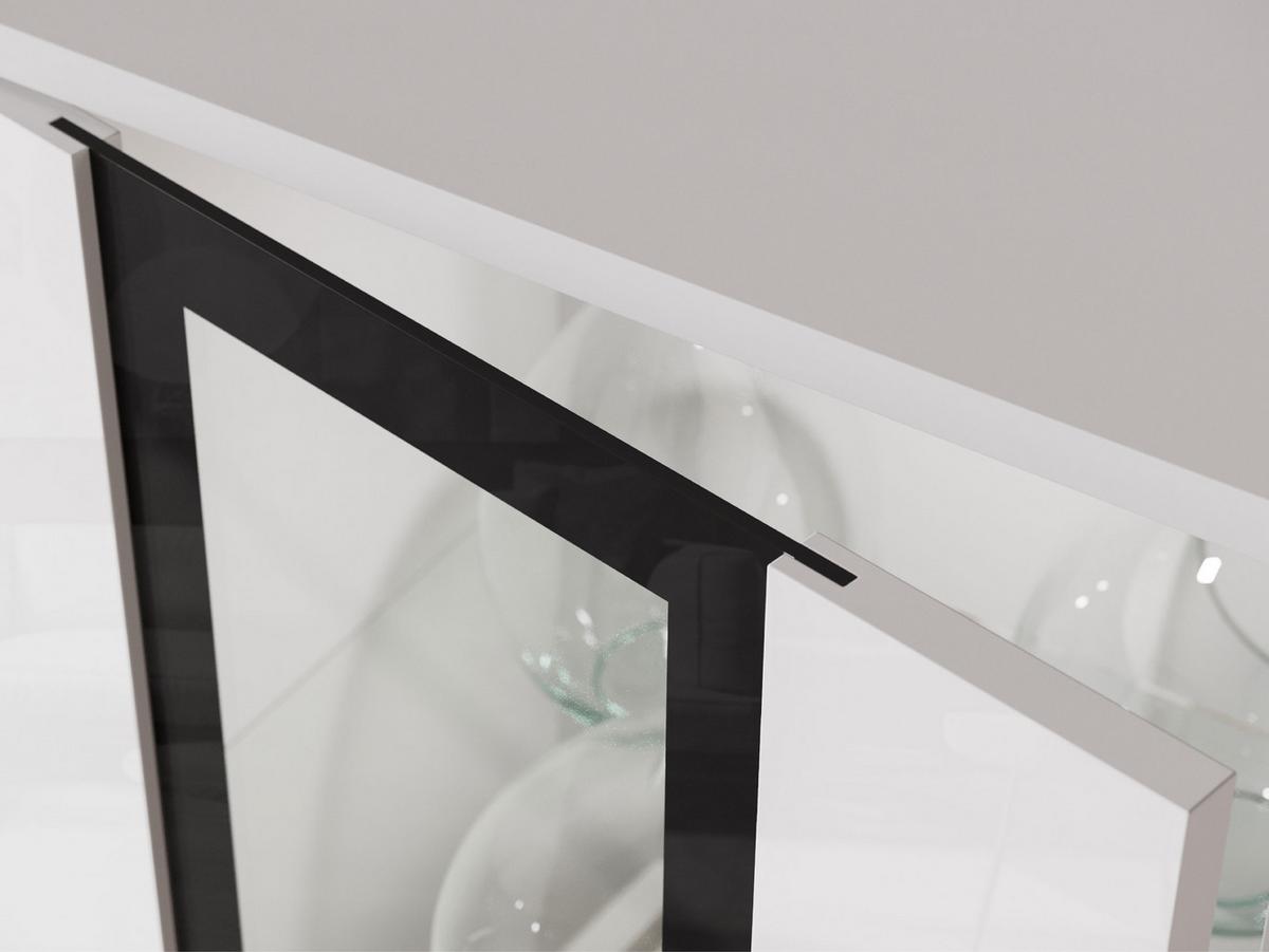KOMMODE Caro HB 120 mit weißer LED Beleuchtung - Eiche Wotan/Schwarz, Holzwerkstoff/Kunststoff (120/122/40cm) - MIRJAN24