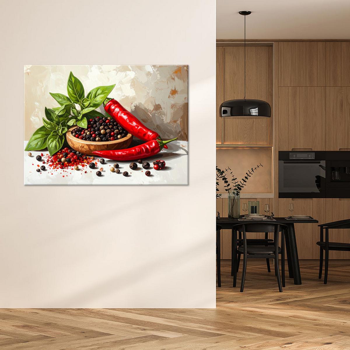 LEINWANDBILD Essen & Trinken 45x30cm - Multicolor, Textil (45/30cm) - Feeby