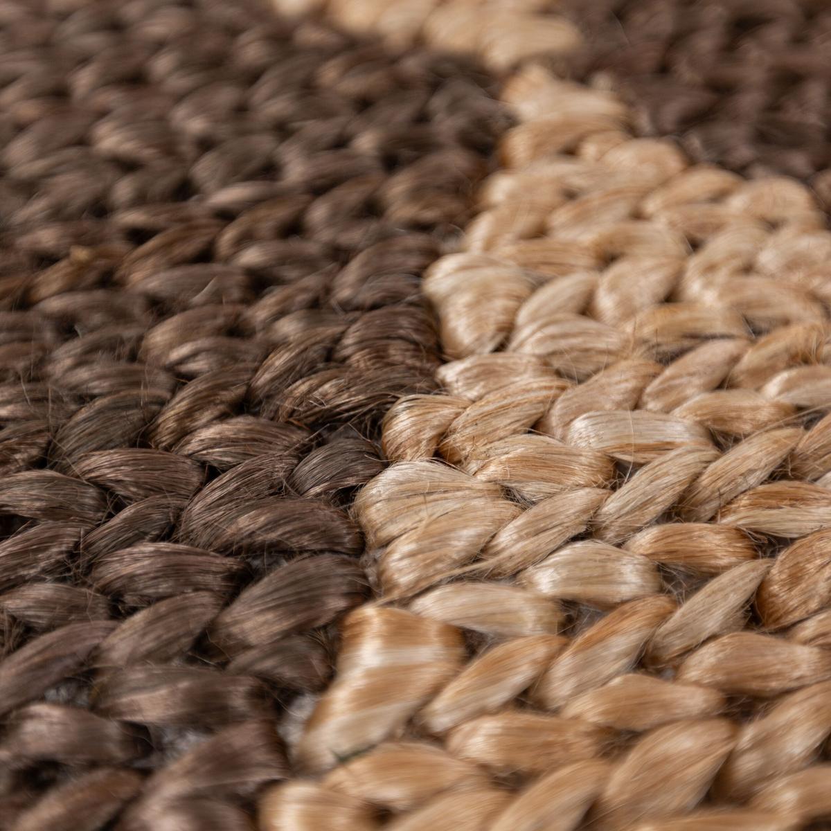 JUTETEPPICH BAIN, mit Rautenmuster, Braun, 160 x 230 cm - Braun, Textil (230/160cm) - KADIMA DESIGN
