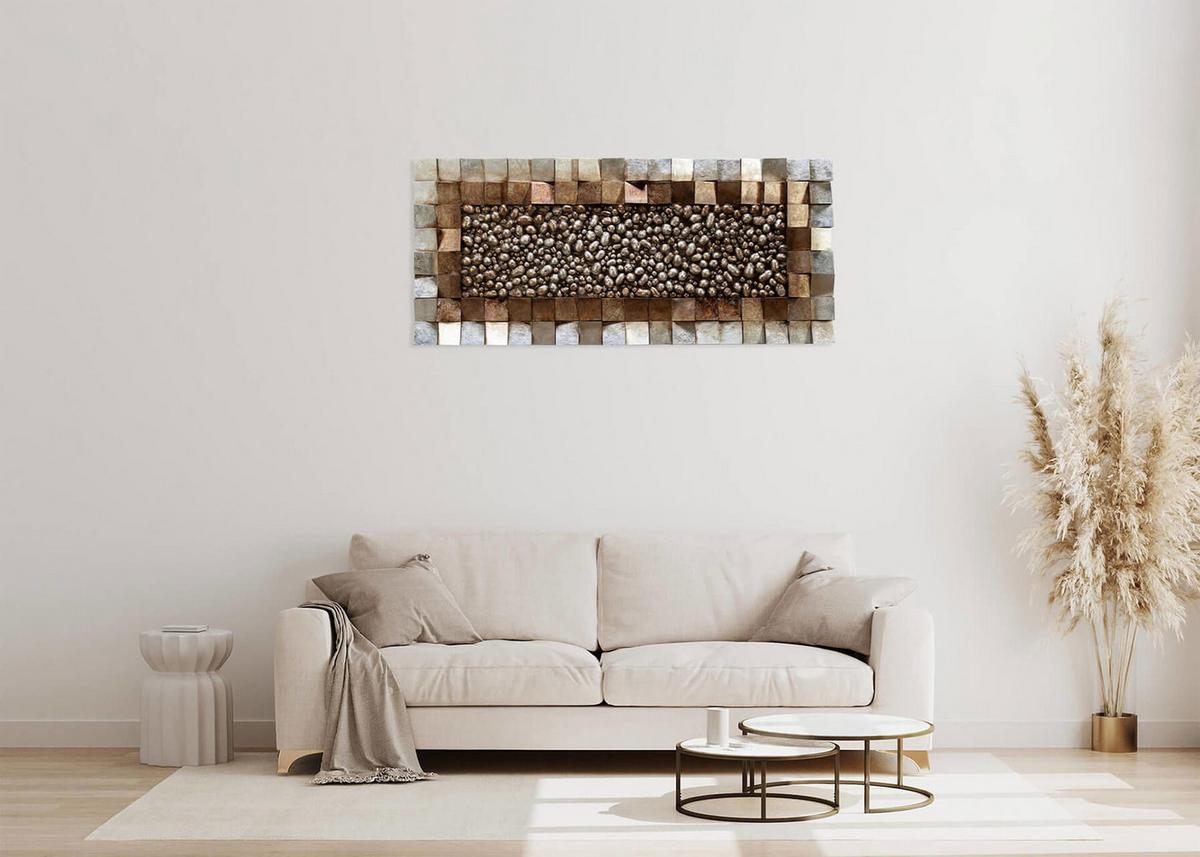 WANDBILD Braun 123/55 cm - Braun, Holz/Kunststoff (6.5/55cm) - KUNSTLOFT