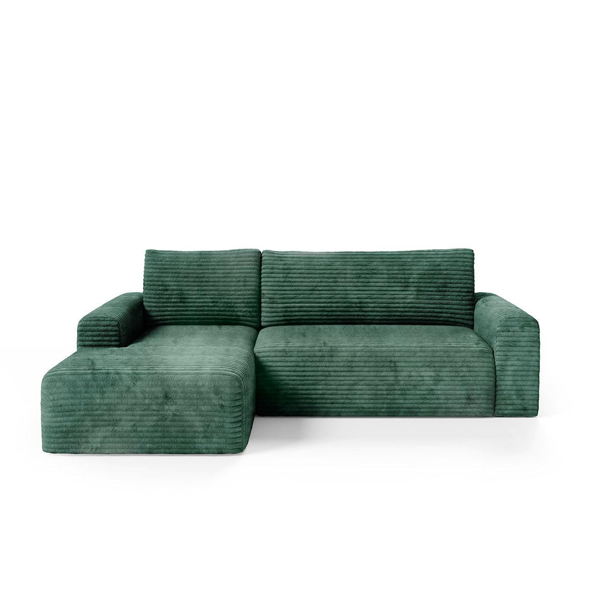 ECKSOFA Romeo 3 Sitzplätze Tannengrün - Grün, Holz (268/163cm) - Petits-meubles