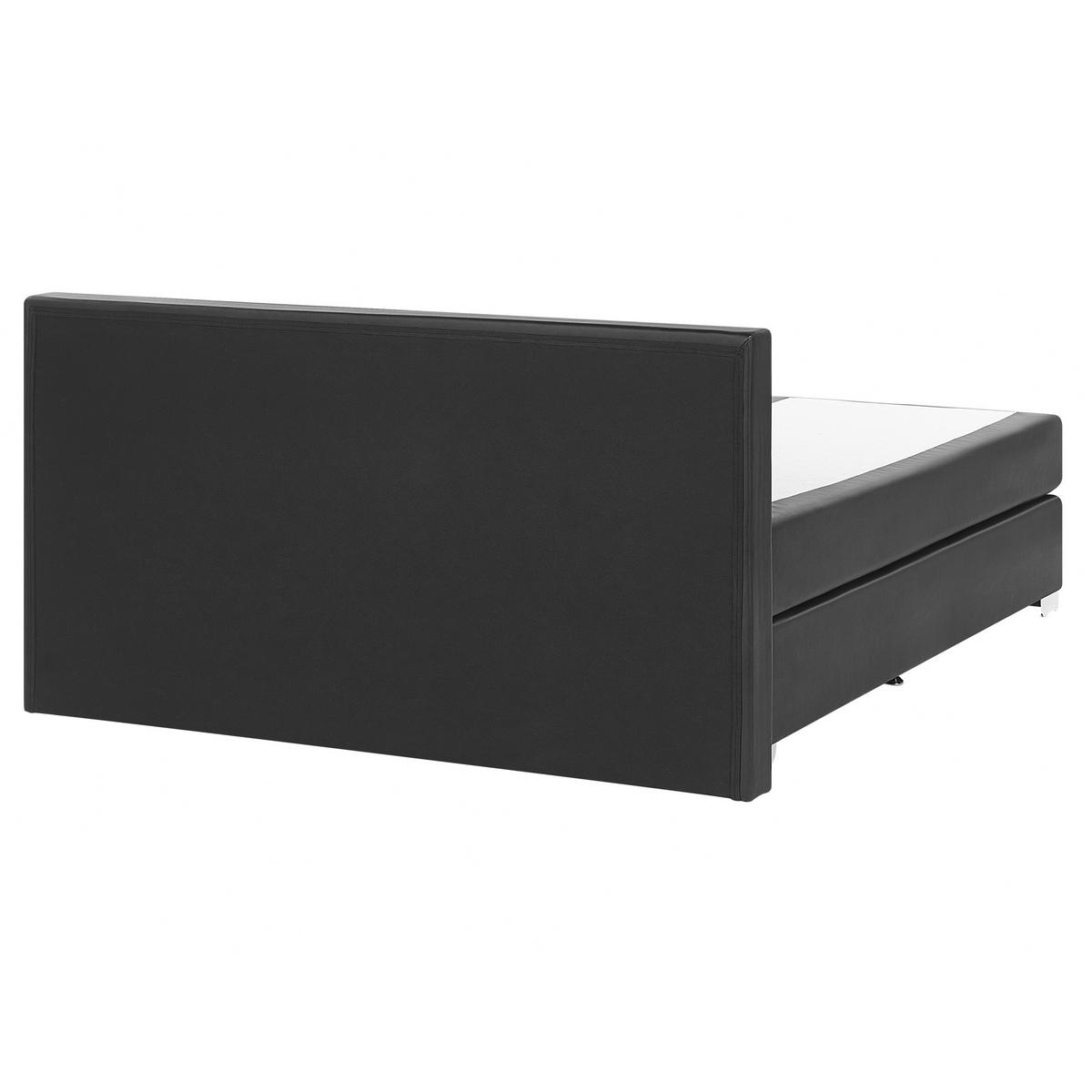 BOXSPRINGBETT 160/200cm Schwarz President - Schwarz, Kunststoff/Textil (160/200cm) - Beliani
