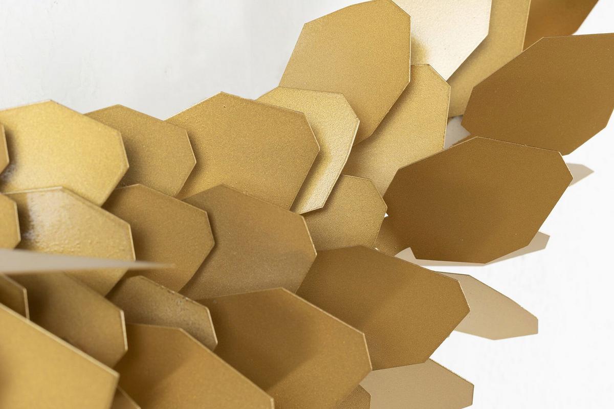 WANDDEKO Gold 70/34 cm - Goldfarben, Metall (2.42/34/10cm) - KUNSTLOFT