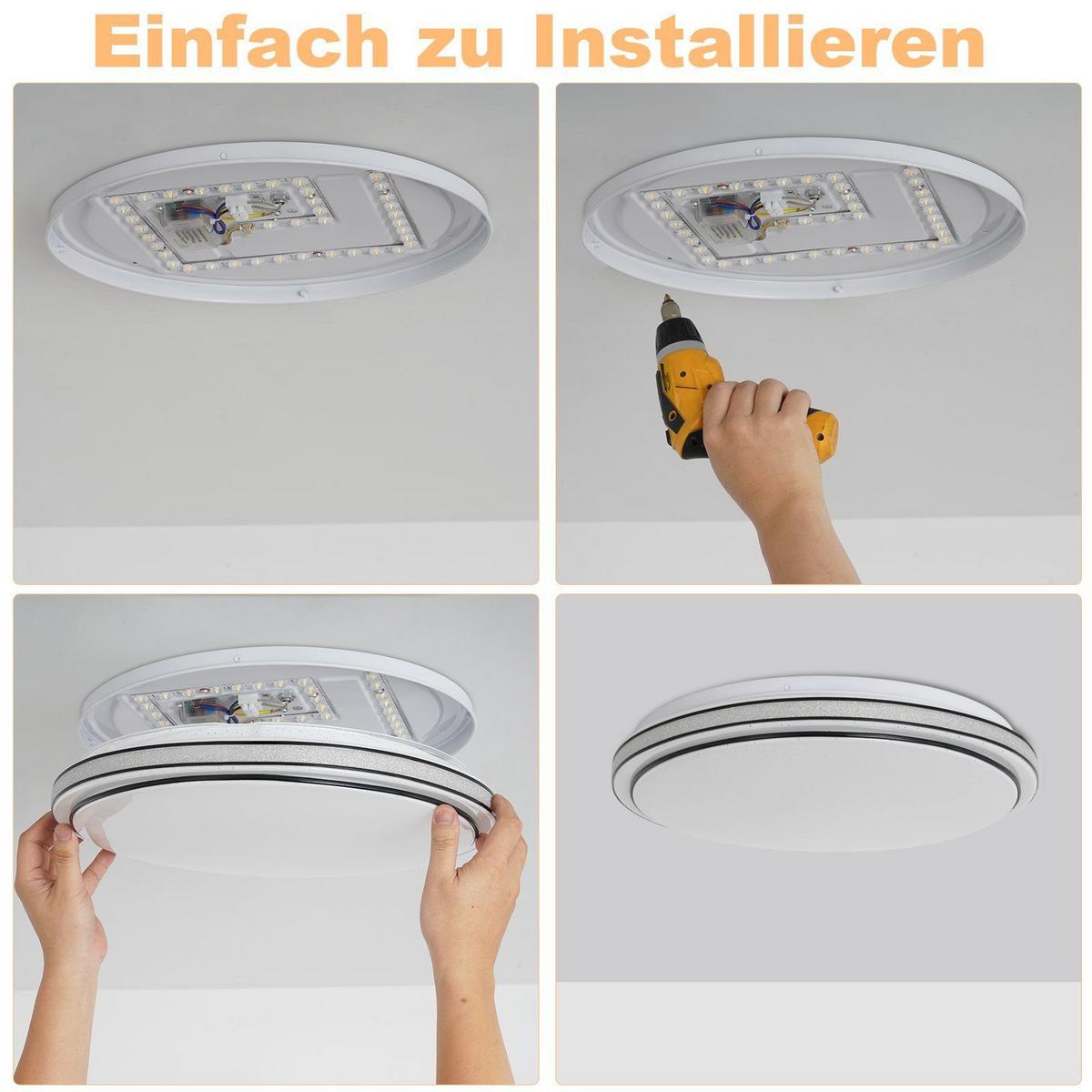 LED-DECKENLEUCHTE Benjamin 27/27/6 cm - Schwarz, Kunststoff (27/27/6cm) - Nettlife