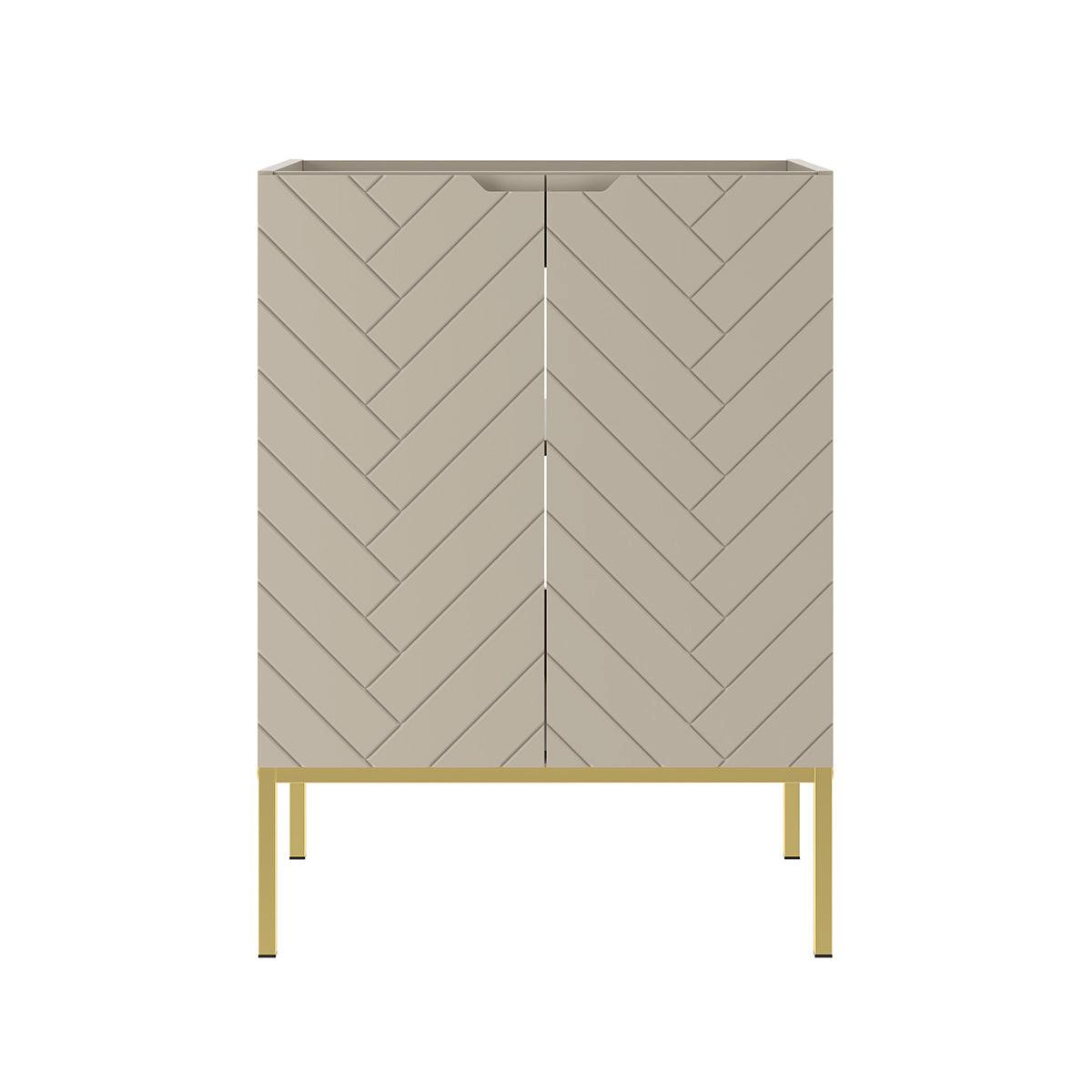 WASCHTISCHUNTERSCHRANK 60cm Daria Kaschmir - Beige, Holzwerkstoff (60/82/45.8cm) - Petits-meubles