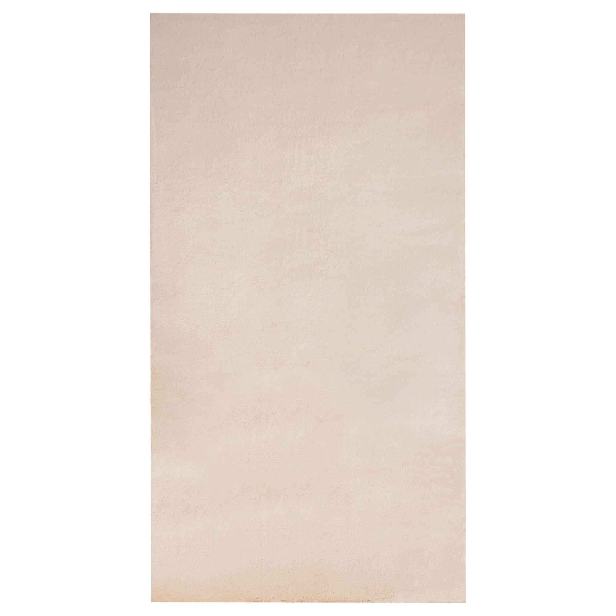 SHAGGY-KUNSTFELLTEPPICH Mirpur 150/80 cm - Beige, Kunststoff (80/150cm) - Beliani