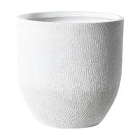 BLUMENTOPF Weiß Kannia - Weiß, Naturmaterialien (46cm) - Beliani