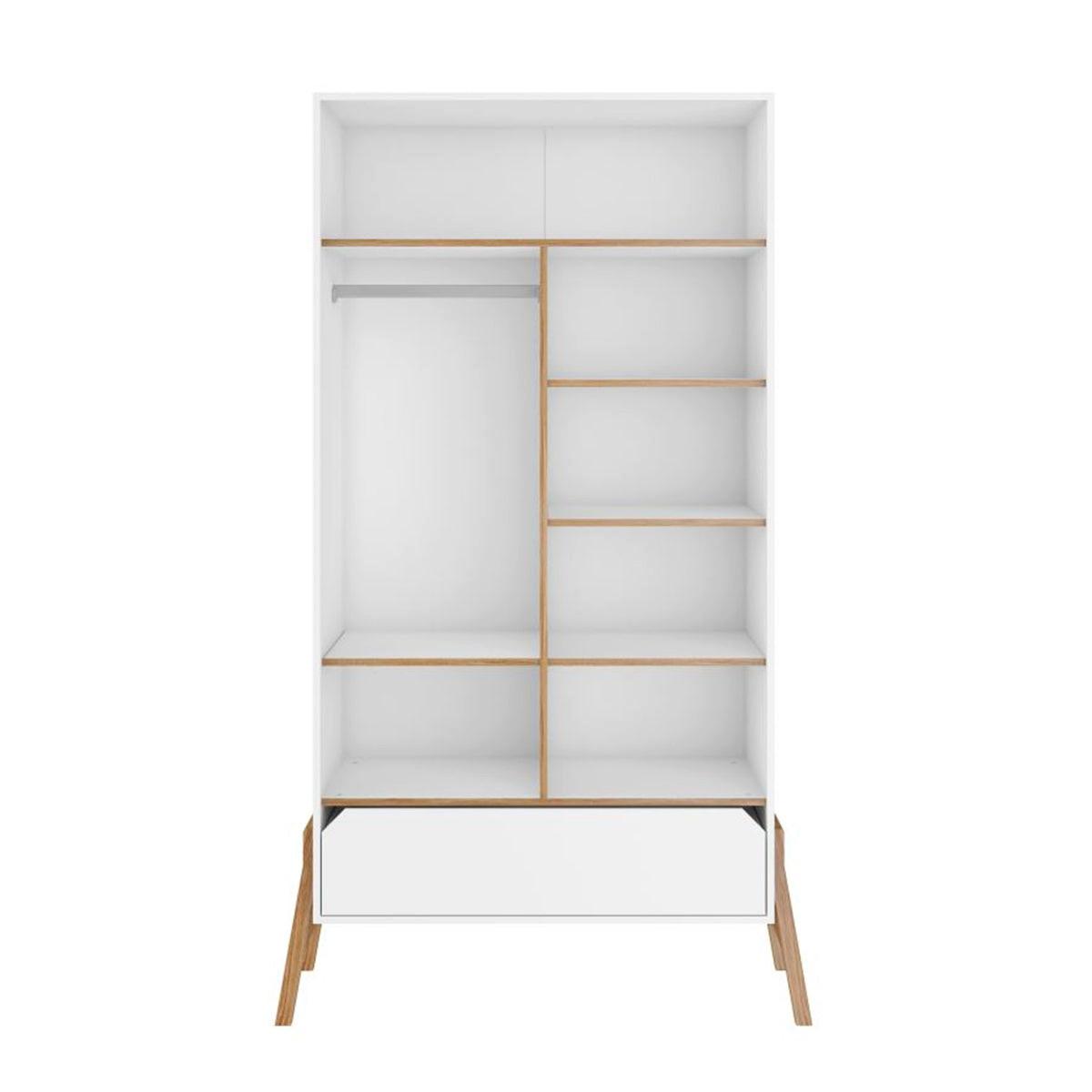 SCHRANK 2 Türen Weiß - Weiß, Holzwerkstoff (117/199/50cm) - Petits-meubles