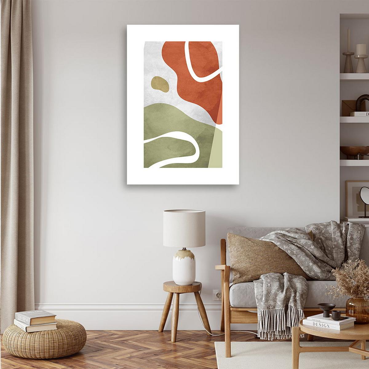 KUNSTDRUCK Grün 70/100 cm - Grün, Textil (70/100cm) - KUNSTLOFT