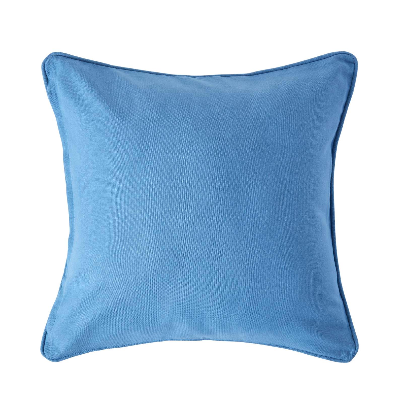 KISSENHÜLLE blau 45/45 cm, 100% Baumwolle - Blau, Textil (45/45cm) - Homescapes