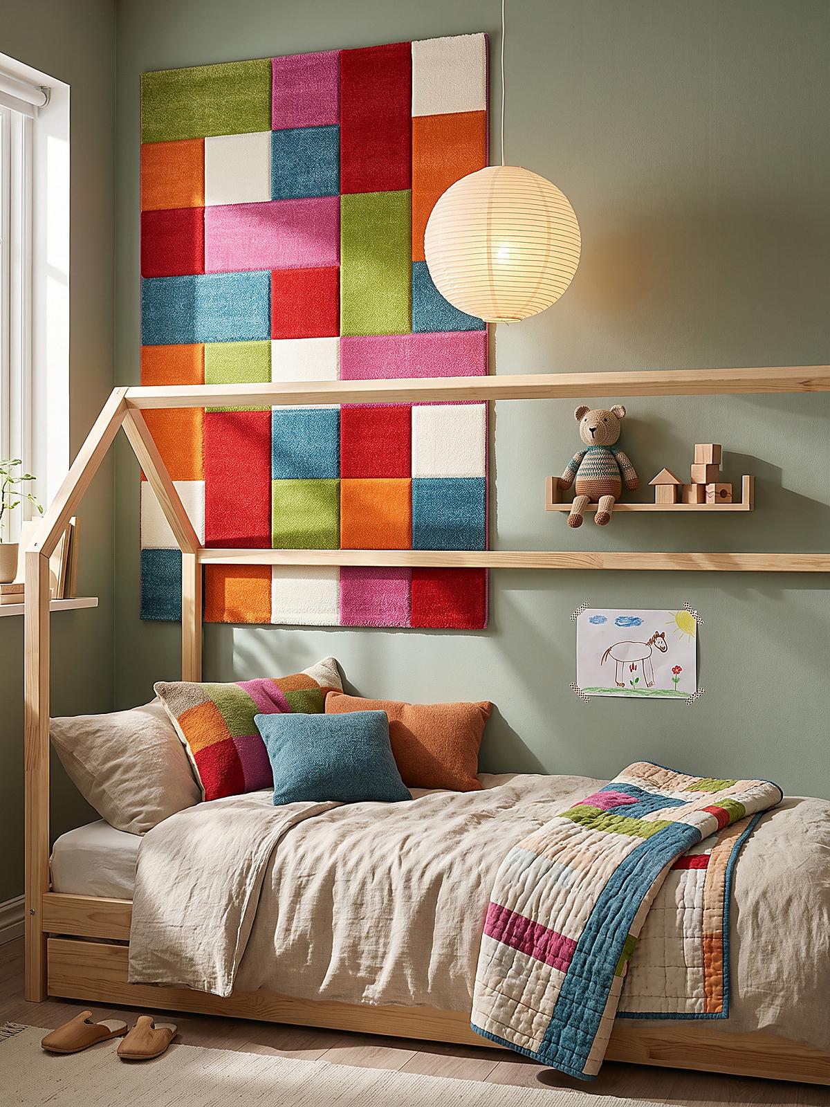 KINDERTEPPICH Kurzflor Patchwork CASOLA Polypropylen Mehrfarbig 80 x 150 cm - Multicolor, Textil (80/150cm) - KADIMA DESIGN