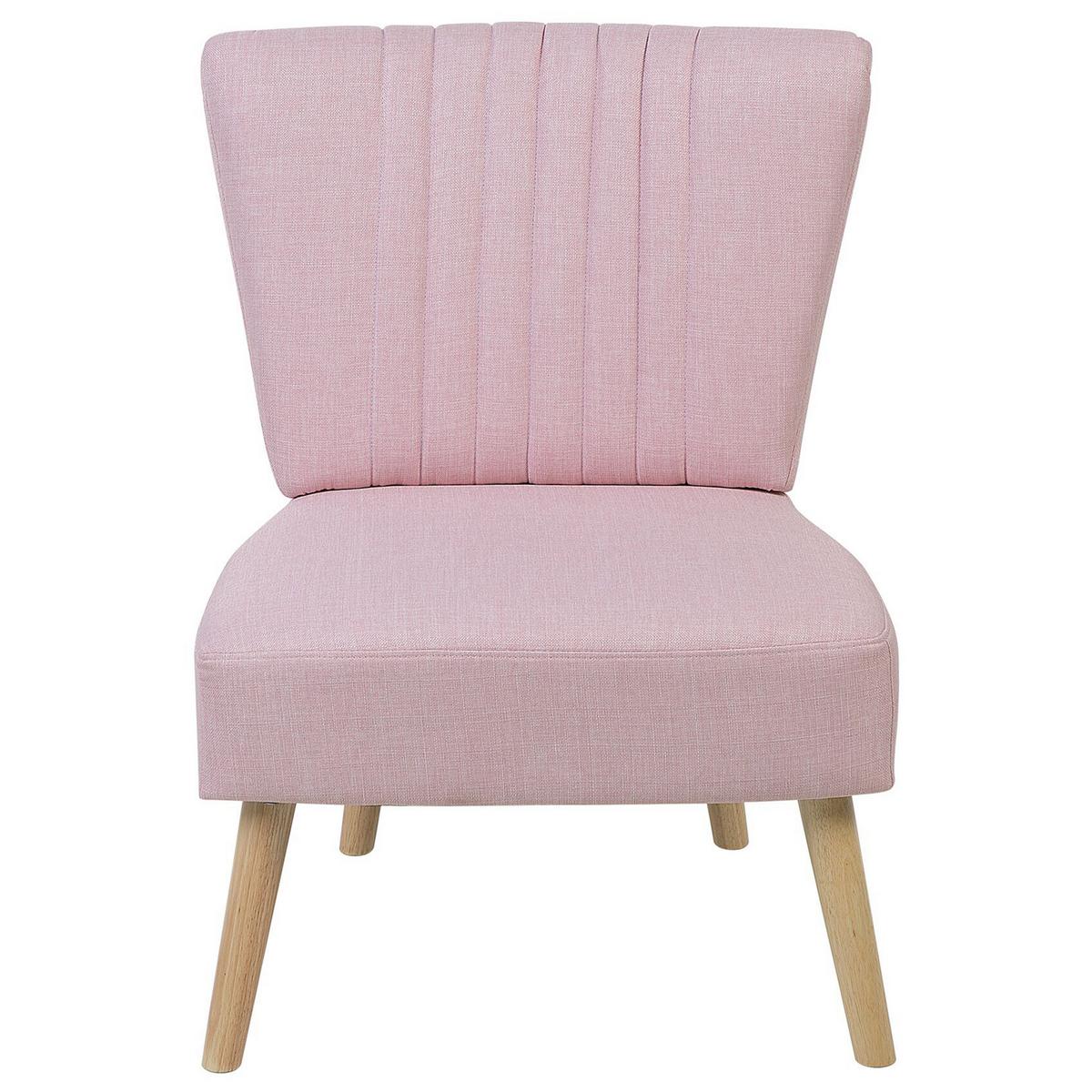 SESSEL Polsterbezug Rosa Vaasa - Pink, Holz/Textil (61/85/60cm) - Beliani