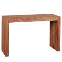 KONSOLENTISCH – Massivholz, platzsparend, Landhausstil, stabiles Gestell - Braun, Holz (40/115/75cm) - KADIMA DESIGN
