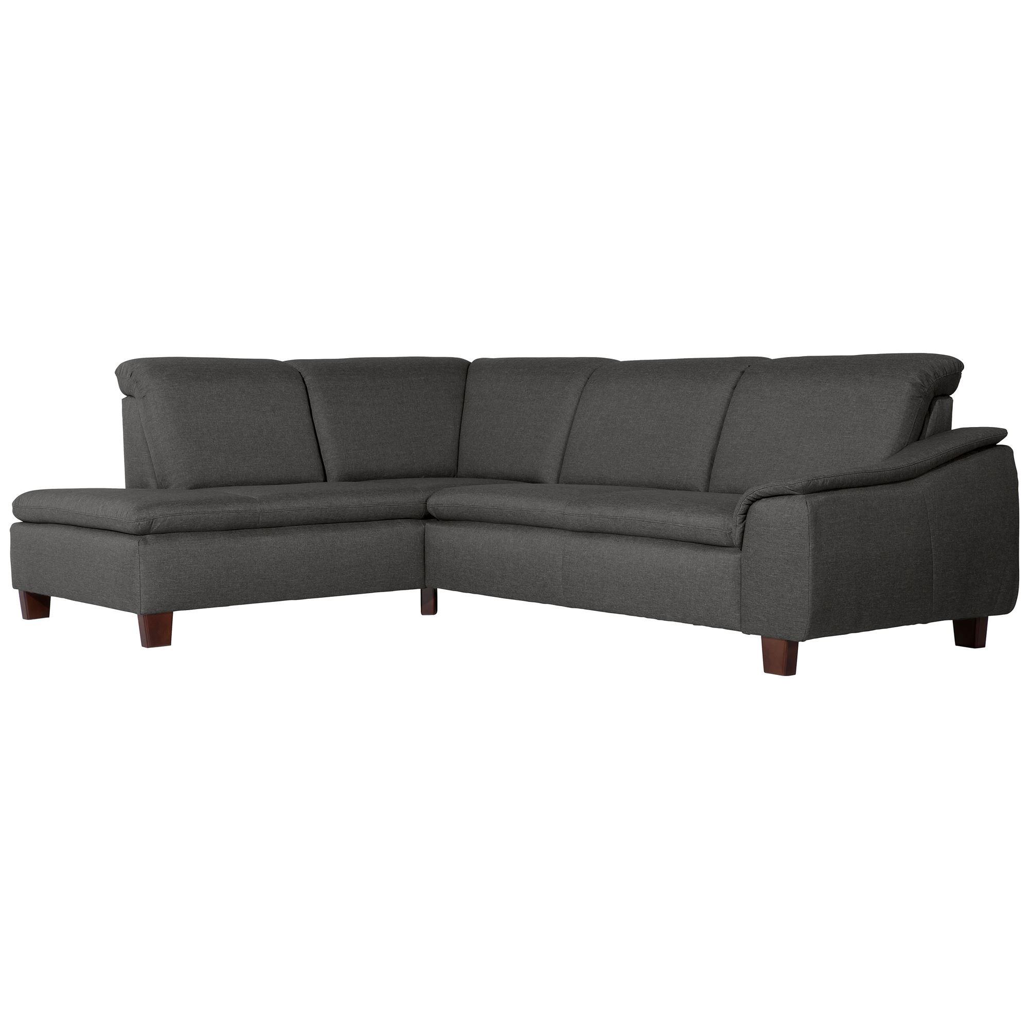 ECKSOFA mit Ottomane links Kaylil Flachgewebe anthrazit - Anthrazit, Kunststoff (187/247cm) - 58aufmkessel