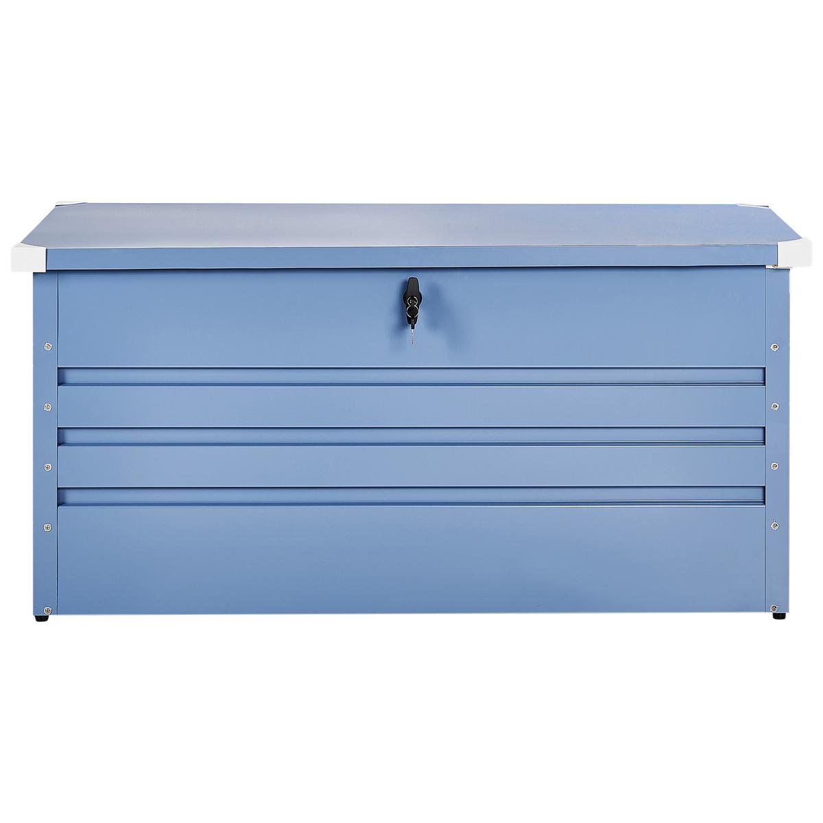 AUFBEWAHRUNGSBOX Blau Cebrosa - Blau, Metall (132/64/62cm) - Beliani