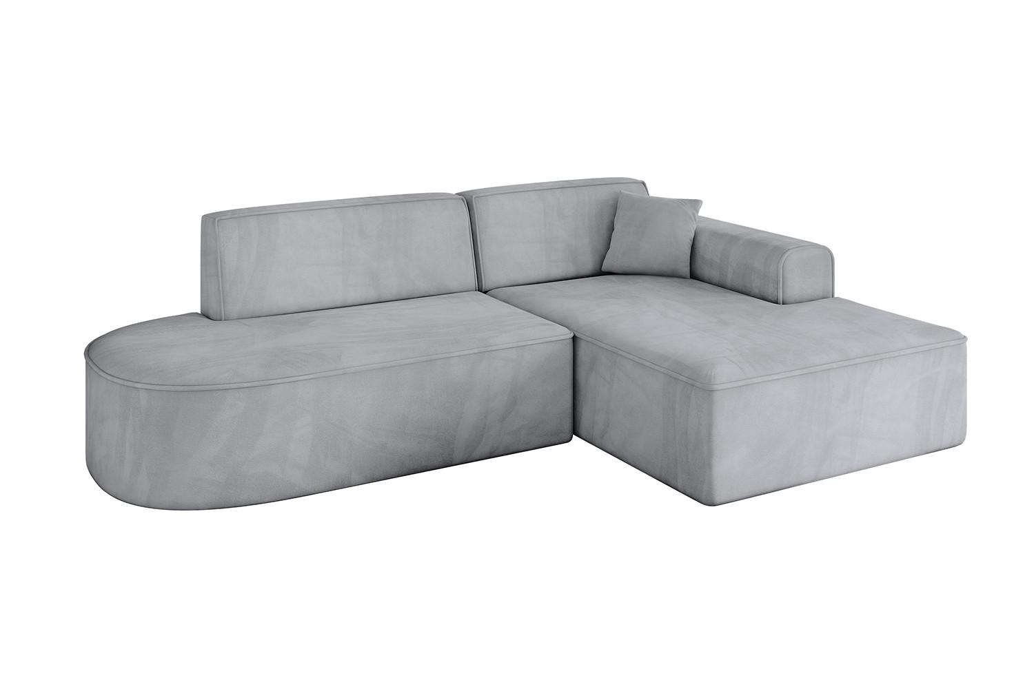 ECKSOFA Ottomane Rechts IREA-L1-v3 - 232x165x77 cm Grau - Titanfarben, Holzwerkstoff/Textil (232/165cm) - ALTDECOR