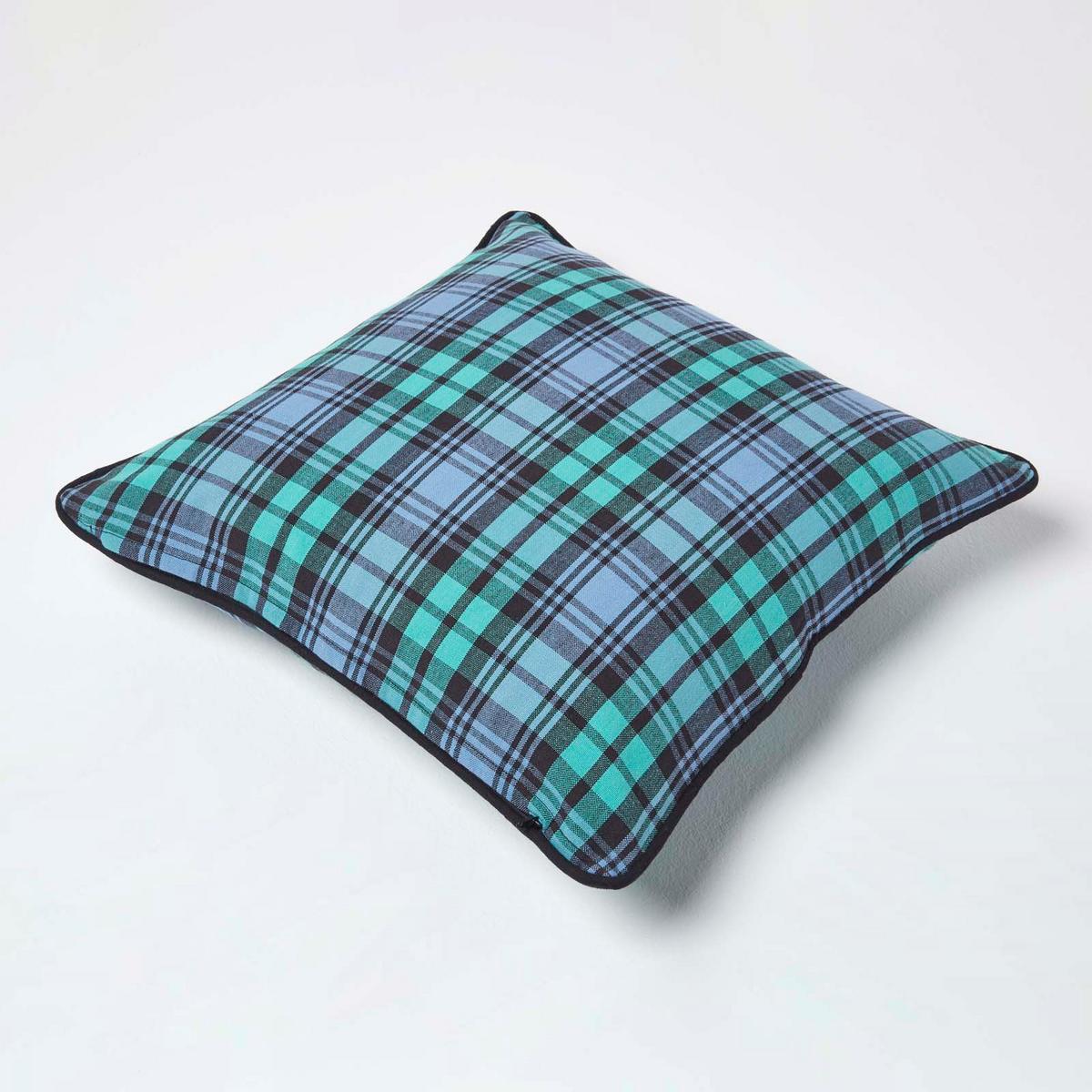 KISSENHÜLLE Black Watch Schottenkaro 45/45 cm - Blau, Textil (45/45cm) - Homescapes