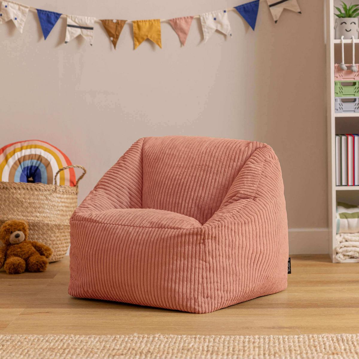 SITZSACK Flauschig für Kinder - Pink, Textil (55/44/55cm) - icon