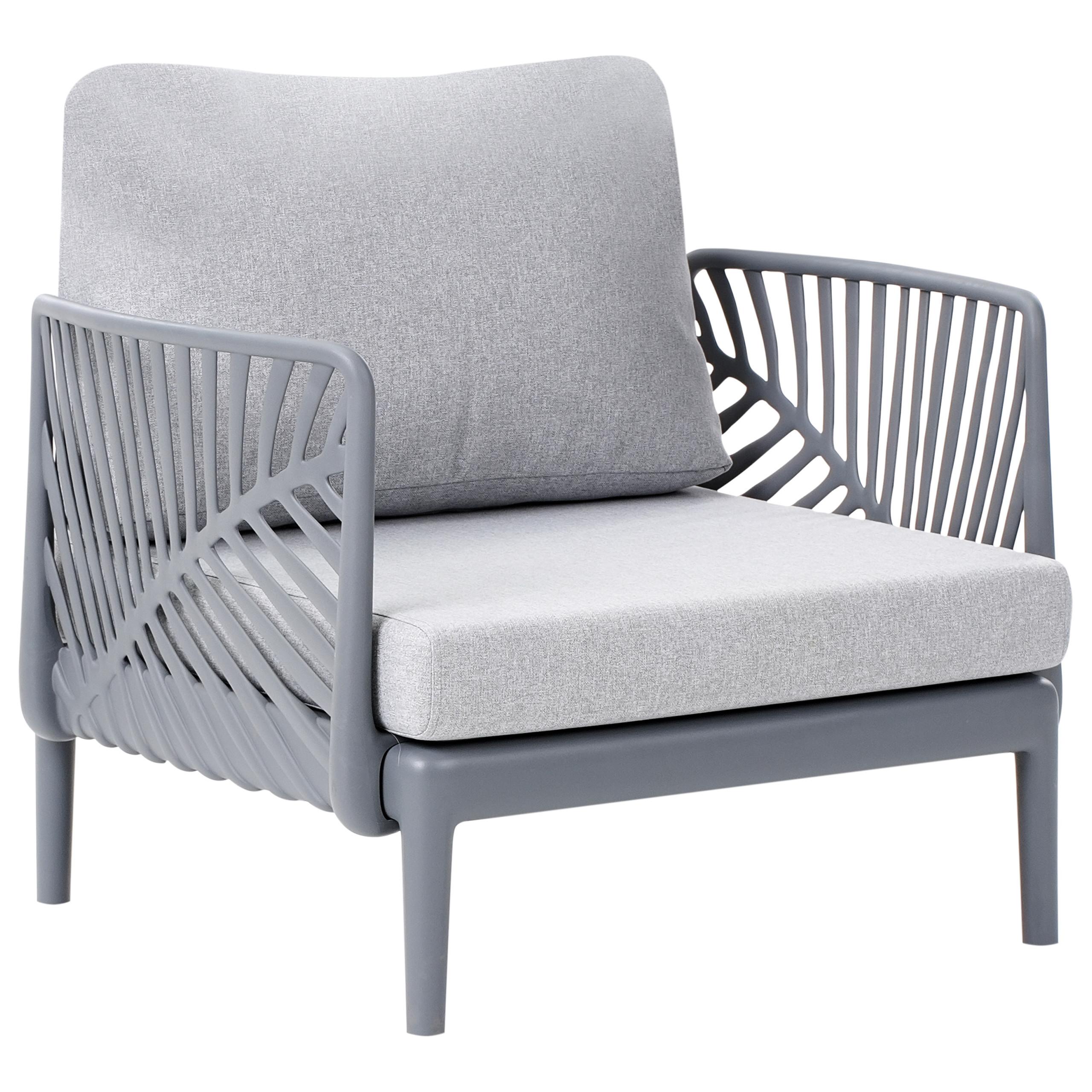 SESSEL Hellgrau Saturnia - Hellgrau, Kunststoff (68/78/68cm) - Beliani