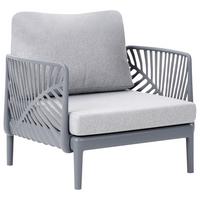 SESSEL Hellgrau Saturnia - Hellgrau, Kunststoff (68/78/68cm) - Beliani