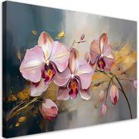 WANDBILD rosa orchideen blumen glamour - Pink, Textil (60/40cm) - Feeby