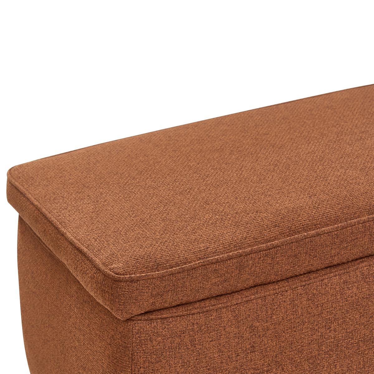 POLSTERBANK Goldbraun Ithaca - Braun, Holz/Textil (104/45/40cm) - Beliani