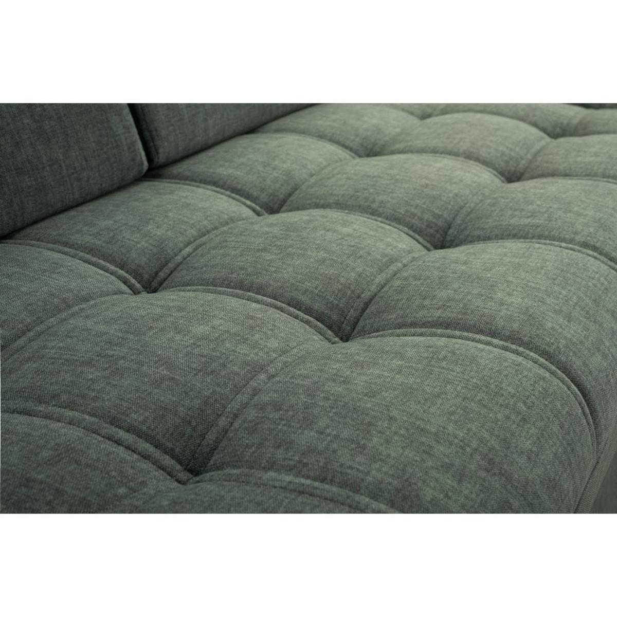 ECKSCHLAFSOFA Bianca dunkelgrün rechts - Chromfarben/Dunkelgrün, Textil (264/165cm) - Beautysofa