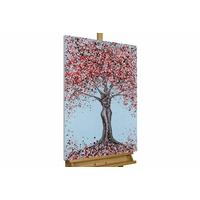 ACRYLBILD HANDGEMALT 60/90 cm - Blau/Pink, Holz/Textil (60/90cm) - KUNSTLOFT
