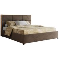 POLSTERBETT LERIO CLASSIC 140/200 - Braun Velvet - Pocket-Matratze - Braun, Textil (140/200cm) - MKS