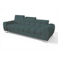 SOFA 3-sitzer Bastien In Stoff Terra - Grün, Holzwerkstoff/Textil (265/95/97cm) - Fun Möbel