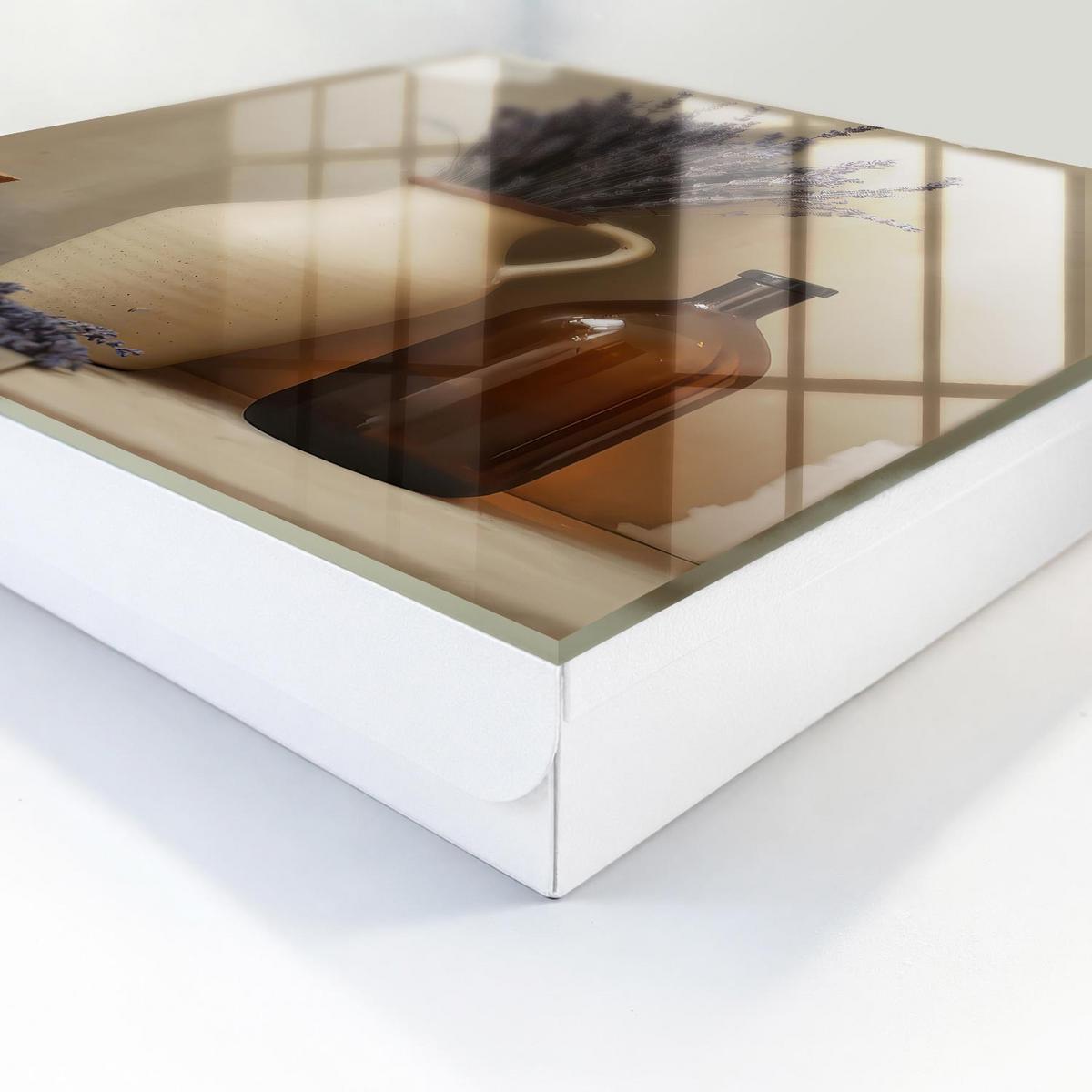 SCHLÜSSELBOX Weiß 30x30 cm – Türöffnung nach rechts - Lavendelvase - Beige, Metall (30/30/5cm) - TULUP
