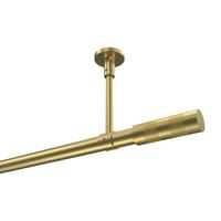 GARDINENSTANGE Sonette Mavell 120 cm, 1-läufig, 20 mm Ø Messing-Optik - Messingfarben/Goldfarben, Metall (120cm) - INTERDECO