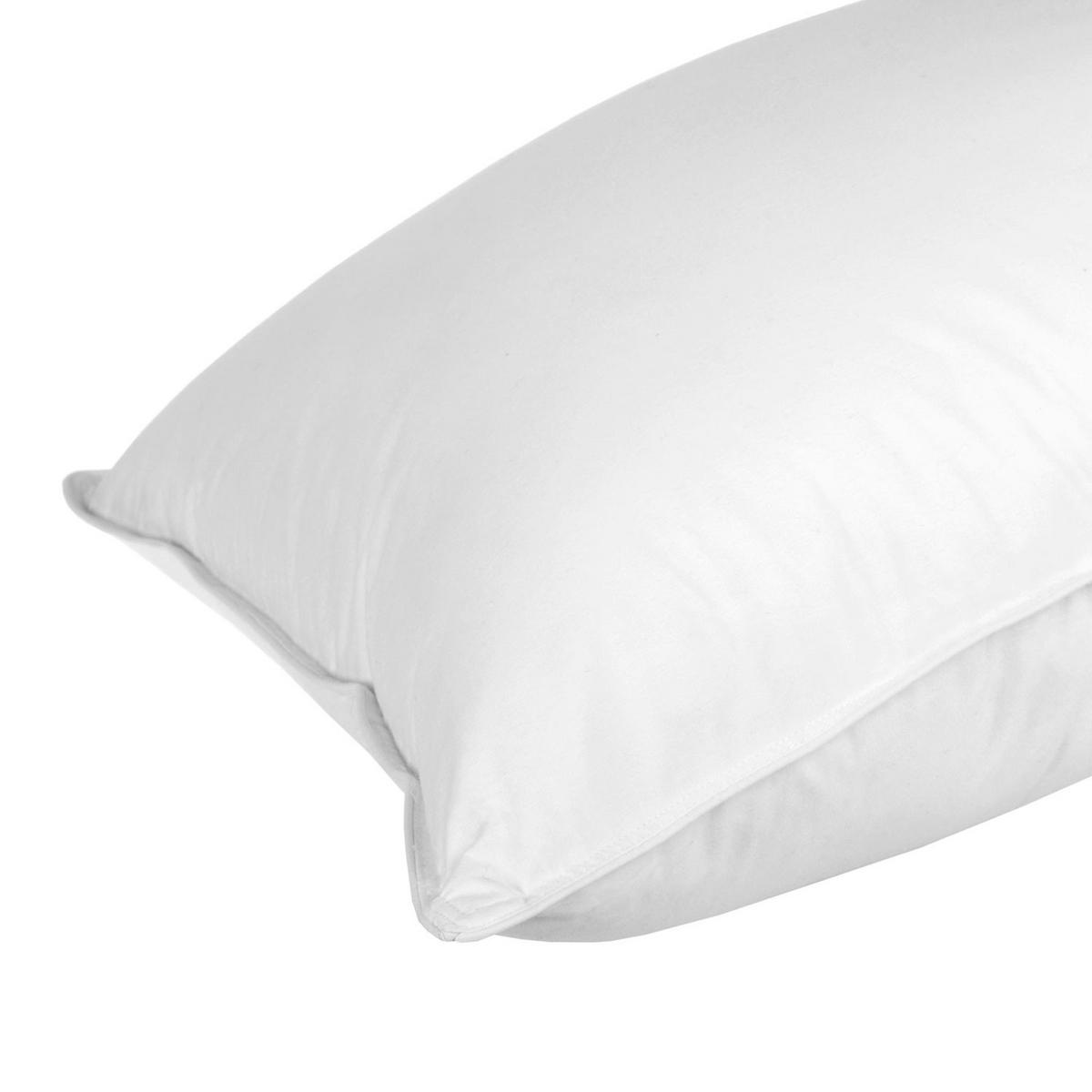 KOPFKISSEN Mikrofaser mit Federkern, 48/74 cm - Weiß, Textil (48/74cm) - Homescapes