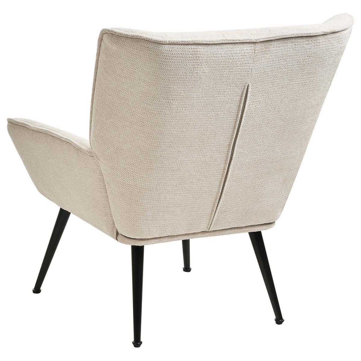 SESSEL Stoff Hellbeige Bellingmo - Beige, Textil (75/85/60cm) - Beliani