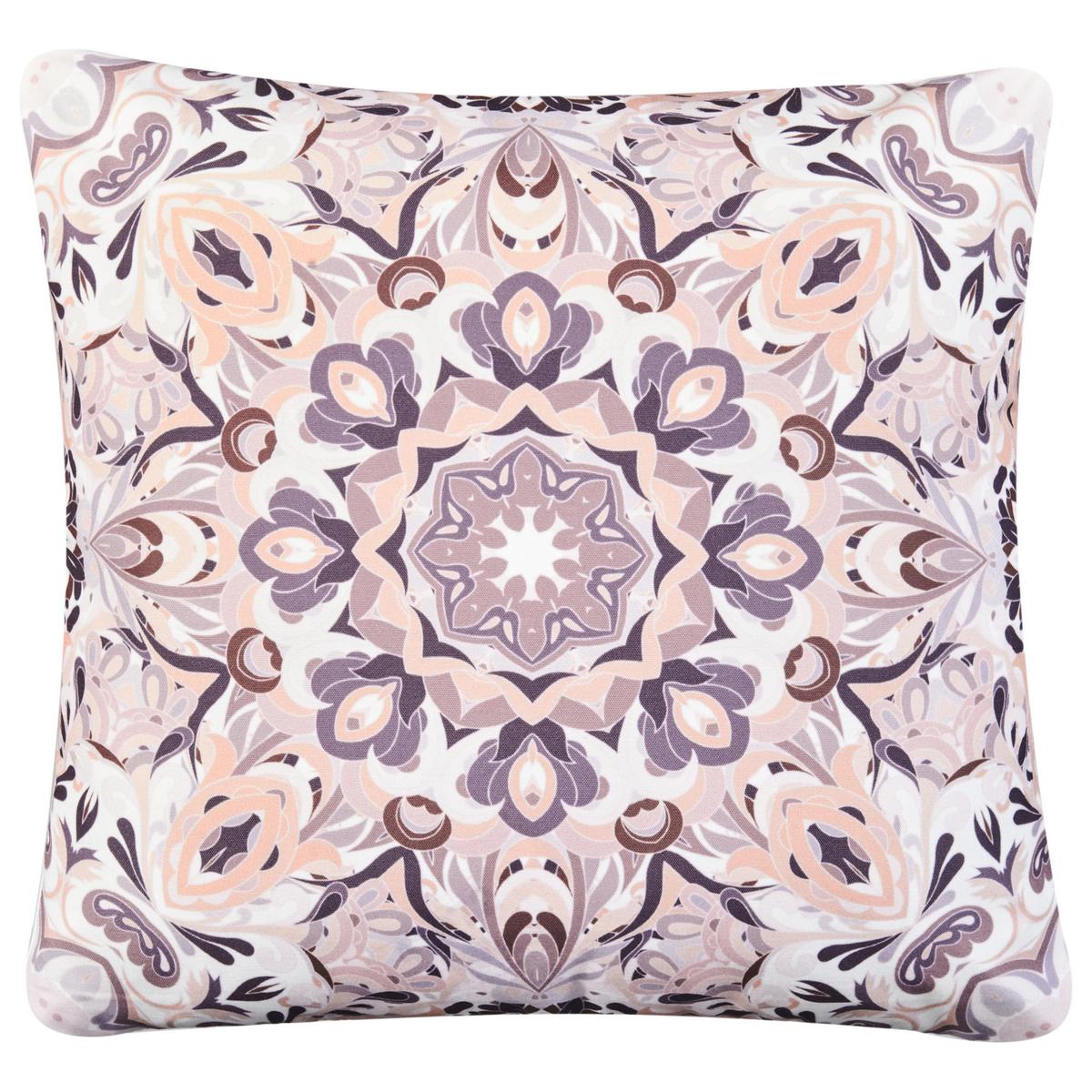 GARTENKISSEN 3er-Set Bunt 45/45 cm Sammit - Pink/Beige, Textil (45/10/45cm) - Beliani
