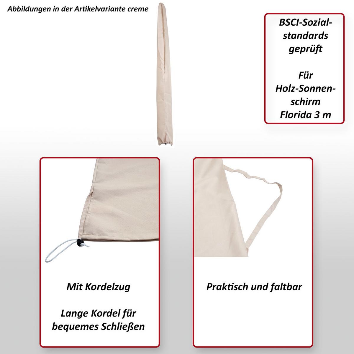 SCHUTZHÜLLE FÜR SONNENSCHIRM Cremeweiß - Weiß, Textil (31/185/31cm) - MCW