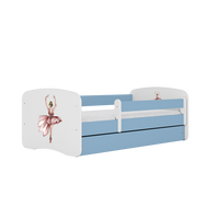 KINDERBETT Tänzerin mit Schublade und Matratze 180/80 - Blau, Holzwerkstoff (80/180cm) - RAUMHIRSCH FURNITURE