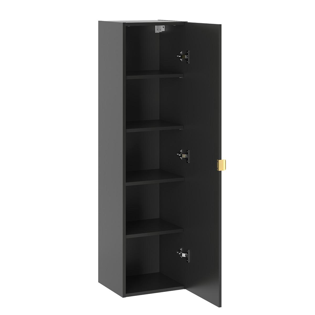 BADMÖBEL 120.6cm Lexa 2er-Set Schwarz - Schwarz, Holzwerkstoff (120.6/52.2/46.5cm) - Petits-meubles