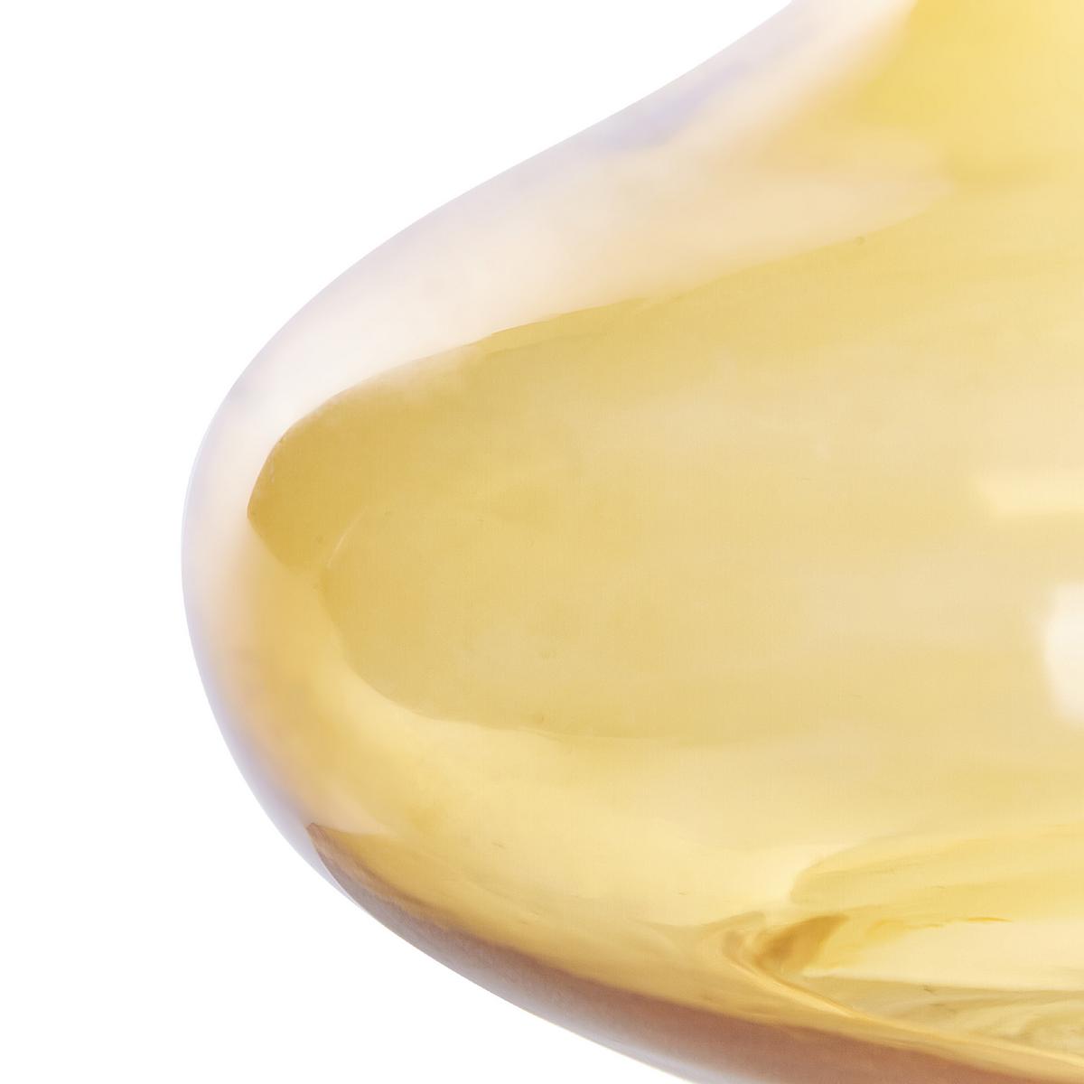 DEKOVASE Glas gelb Paneer - Goldfarben, Glas (30cm) - Beliani