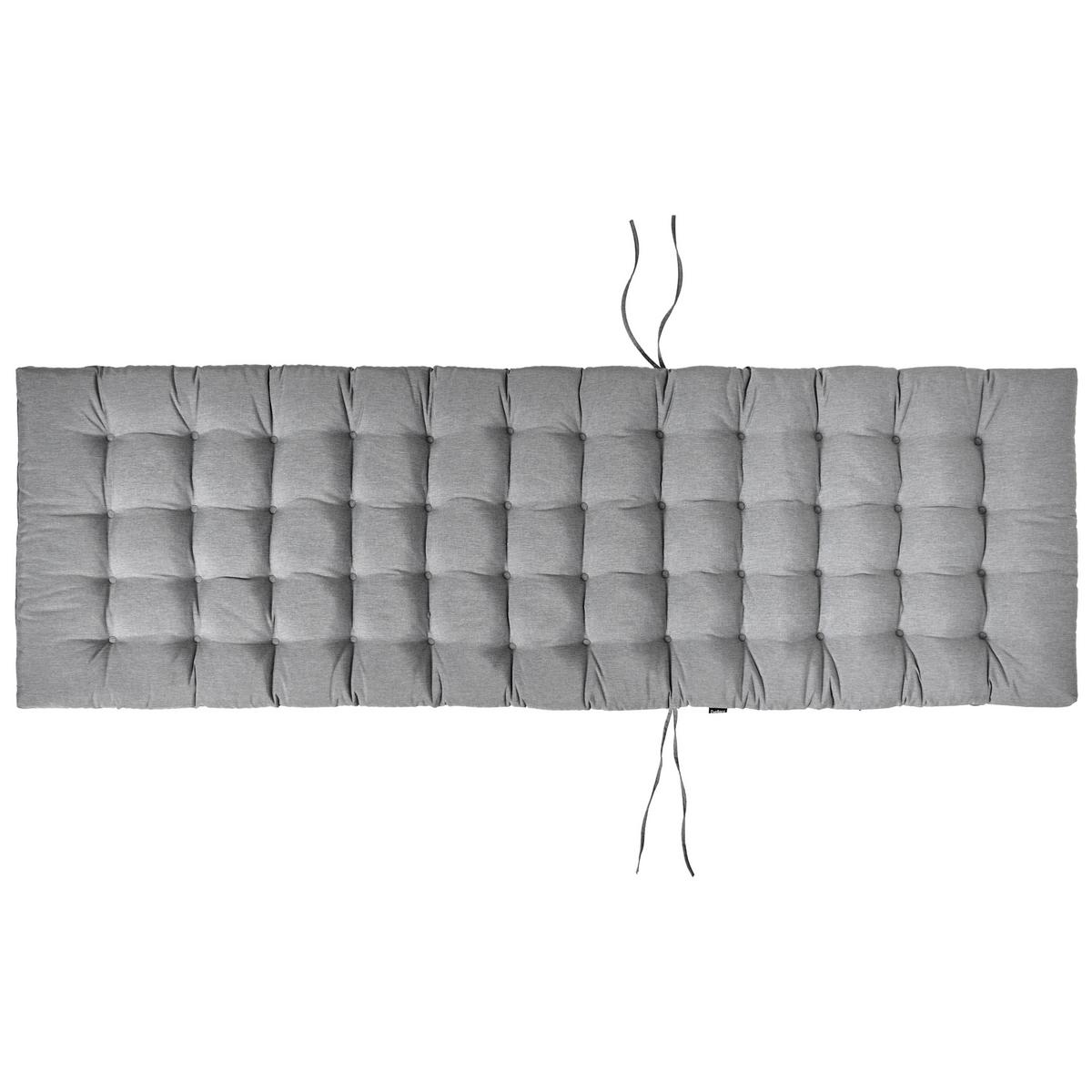 LIEGENAUFLAGE Grau meliert 56/189 cm Cesana Premium - Grau, Textil (189/5/56cm) - Beliani