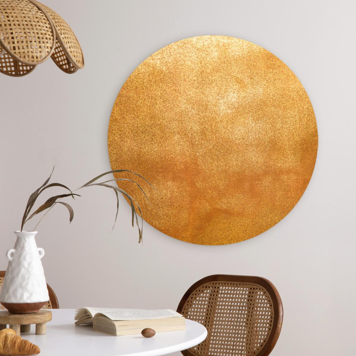 WANDBILD Eisen - Rost - Gold - Metall - Luxus Wanddeko Schlafzimmer 60x60 cm - Goldfarben, Kunststoff (60/60cm) - MuchoWow