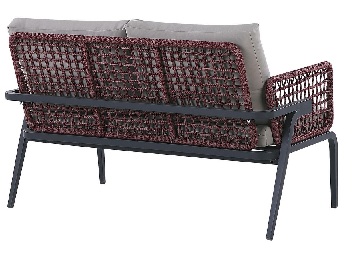 LOUNGE-SET 4-Sitzer grau Sciacca - Grau, Metall - Beliani