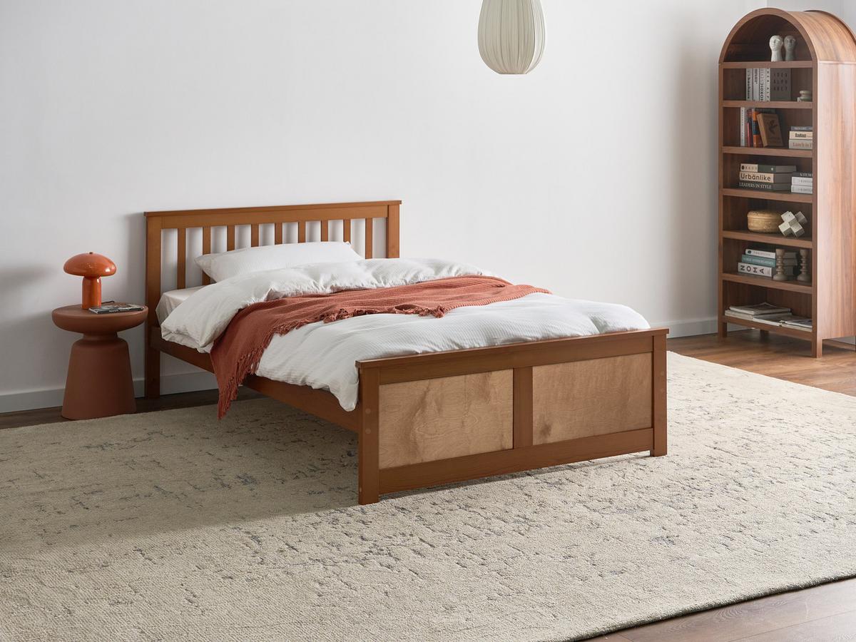 BETT mit Lattenrost 120/200 cm Kiefernholz Braun Olendon - Braun, Holz (120/200cm) - Beliani
