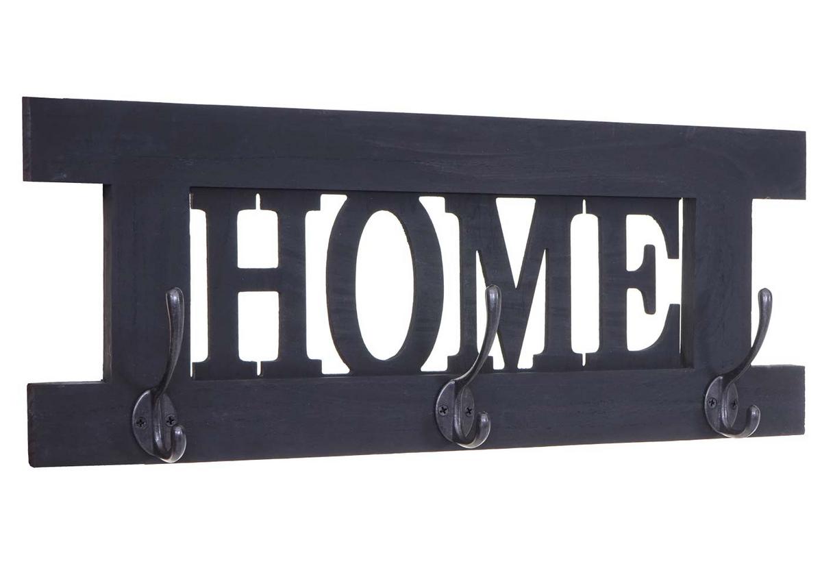 WANDGARDEROBE HOME SHABBY-LOOK Grau - Anthrazit, Holz (55/21/7cm) - MCW