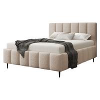 POLSTERBETT Lunaro Leg - Beige/Schwarz, Holz/Textil (180/200cm) - MIRJAN24