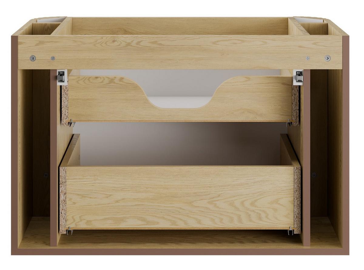 WASCHBECKENUNTERSCHRANK Cremona 2 Schublade Eiche - 80 x 46 x 54 cm - Eichefarben, Holz (80/54/46cm) - Badplaats