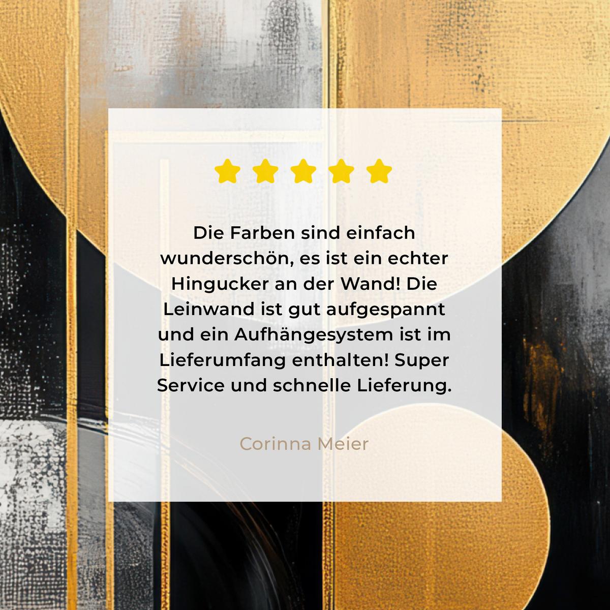 LEINWANDBILD Abstrakt - Gold - Silber - Formen - Ästhetisch - Modern Deko Groß 90x90 cm - Goldfarben, Textil (90/90cm) - MuchoWow