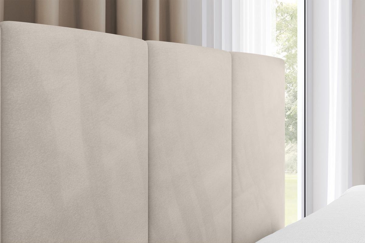EINZELBETT Jugendbett mit Bettkasten Links, ohne Matratze - LOVY 100x200 Beige - Beige, Holzwerkstoff/Textil (100/200cm) - ALTDECOR