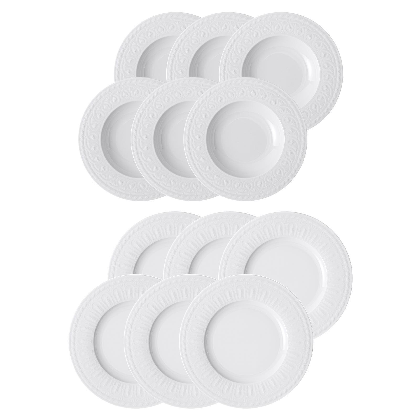 TAFELSERVICE Cellini weiß 12-tlg. - Weiß, Keramik (2/2/2cm) - Villeroy & Boch